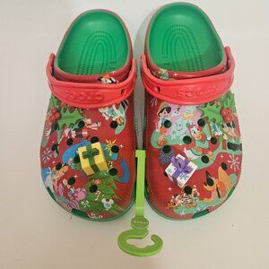 Crocs Disney Parks Classic Christmas Clog Holiday Gifts Presents Mickey NEW